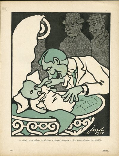 Smørfatet, nummer 144, satirisk i farger av Henri Gustave Jossot