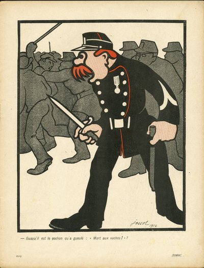#39;Smørfatet#39;, nummer 150, satirisk i farger av Henri Gustave Jossot