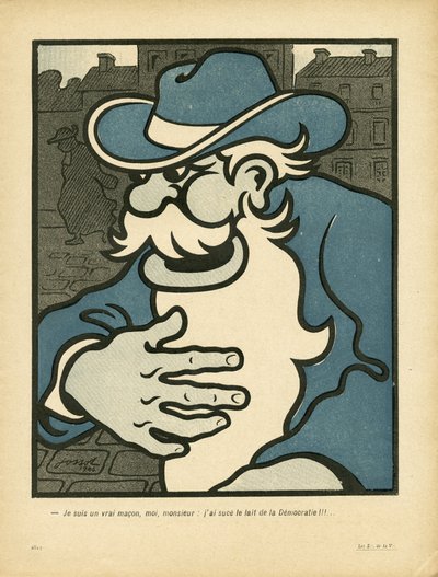 Smørfatet, nummer 169, satirisk i farger av Henri Gustave Jossot