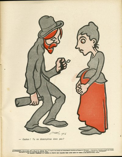 Smørfatet, nummer 178, satirisk i farger av Henri Gustave Jossot