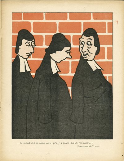 L#39;Plate au Butter, nummer 59, satirisk i farger av Henri Gustave Jossot