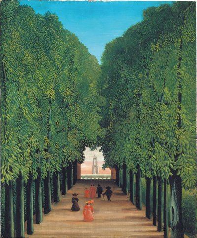 The Avenue in the Park at Saint Cloud, ca. 1908 (olje på lerret) av Henri Rousseau