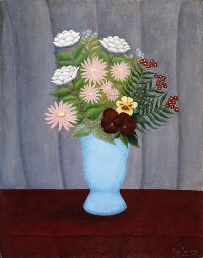 hage blomster; Hageblomster, ca. 1909-10 av Henri J.F. Rousseau