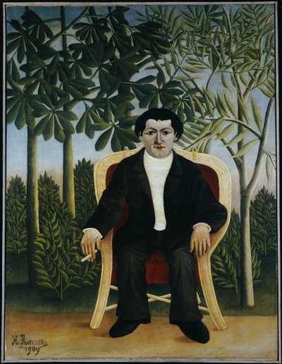 Portrett av Joseph Brummer, 1909 av Henri J.F. Rousseau