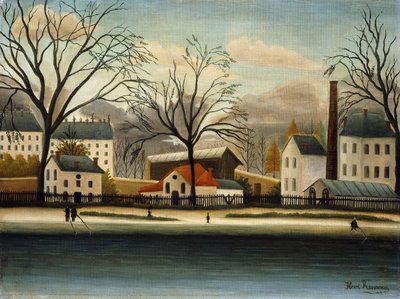 Forsteder; Banlieue, ca. 1896 av Henri J.F. Rousseau