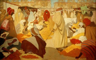 H.Evenepoel, Orangenmarkt i Blidah av Henri Jacques Edouard Evenepoel