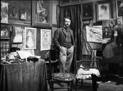 Henri Matisse i verkstedet til Henri Evenepoel, 1897. av Henri Jacques Edouard Evenepoel