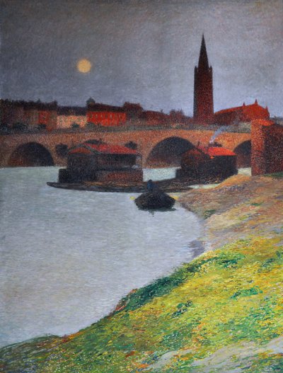 Utsikt over Toulouse, ca. 1900 (freske) av Henri Jean Guillaume Martin