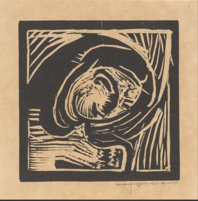 Hodet til en figur av Henri Jonas (signed by artist)
