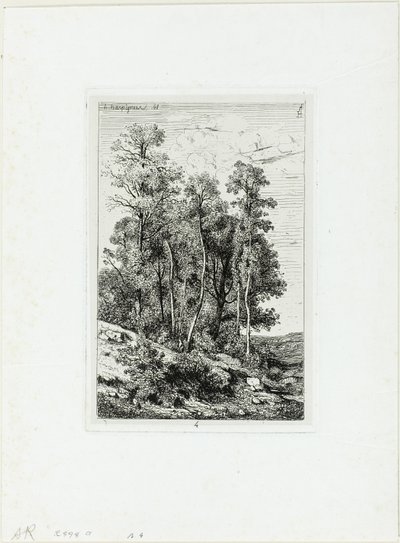 Bjørker og eik av Henri Joseph Harpignies