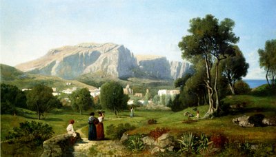 Capri av Henri Joseph Harpignies