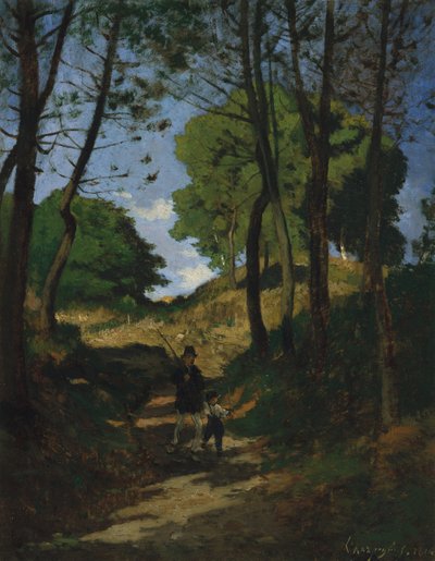 Grantrær i Les Trembleaux, nær Marlotte Sapins aux Trembleaux i Marlotte, 1854. av Henri Joseph Harpignies
