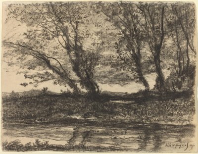 Landskap av Henri Joseph Harpignies