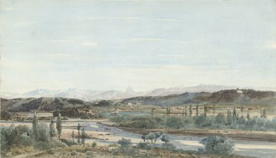 Landskap med en elvedal sør i Frankrike av Henri Joseph Harpignies