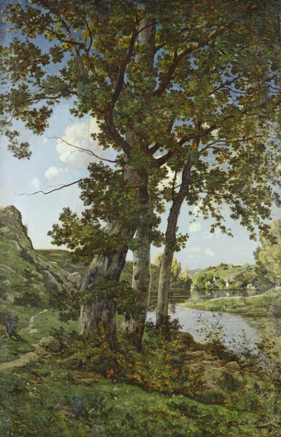 The Oaks of Chateau-Renard, 1875 av Henri Joseph Harpignies