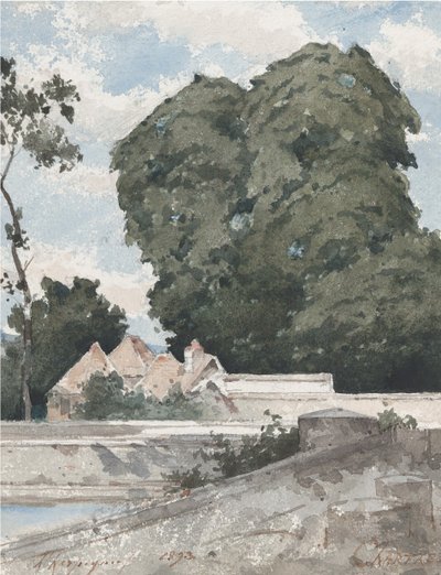Utsikt fra vollene ved Chartres, 1893. av Henri Joseph Harpignies