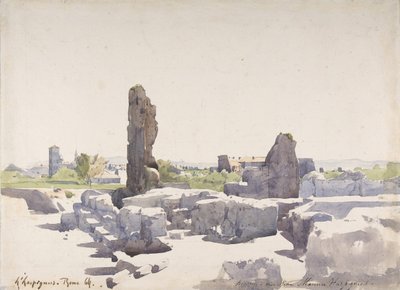 Utsikt over Colosseum fra Domitian-basilikaen og det flaviske palasset, Roma, 1864. av Henri Joseph Harpignies