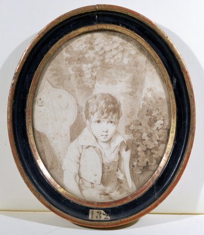 Honore de Balzac (1799-1850) seks år gammel, 1805 (penn og blekk og vask på papir) av Henri Joseph Hesse