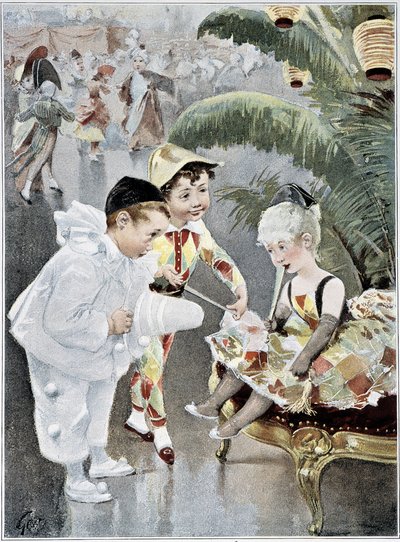 Barnedrakt eller maskeball - syk. av Geoffroy, i "" Figaro Illustré", mai 1901 av Henri Jules Jean Geoffroy