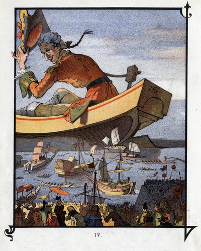 Lemuel Gulliver said goodbye to the Lilliputians. Illustration for “” Gulliver