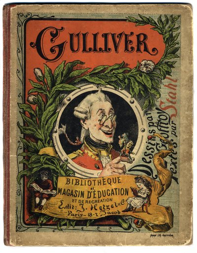 Portrett av Lemuel Gulliver. Omslag til "" Gulliver