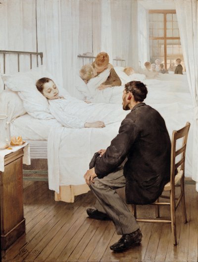 Besøksdag på sykehuset, 1889 av Henri Jules Jean Geoffroy