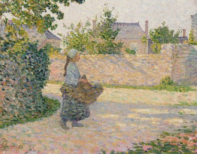 Bondepike vender tilbake til landsbyen, 1893 av Henri Lebasque