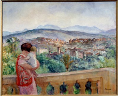 Canet om våren. Maleri av Henri Lebasque (1865 - 1937) av Henri Lebasque