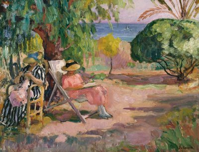 Kvinnersøm (olje på lerret) av Henri Lebasque