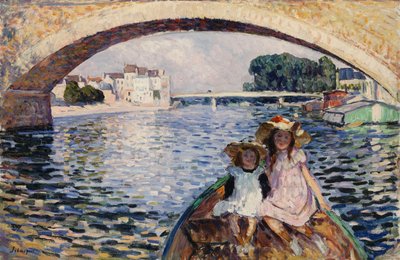 Unge jenter på en lekter; Unge jenter i båter, 1903 av Henri Lebasque