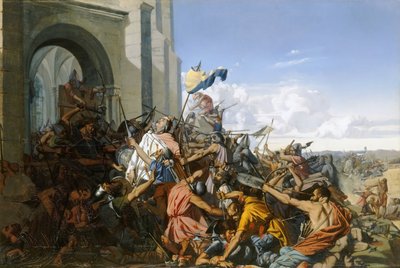 Robert le Forts død i slaget ved Brissarthe, 866 av Henri Lehmann
