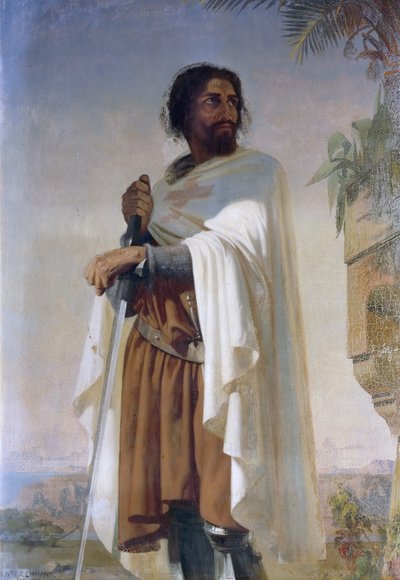 Hugues de Payens, stormester for tempelridderne av Henri Lehmann