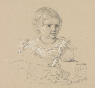 Portrett av et barn, 1800-tallet. av Henri Lehmann