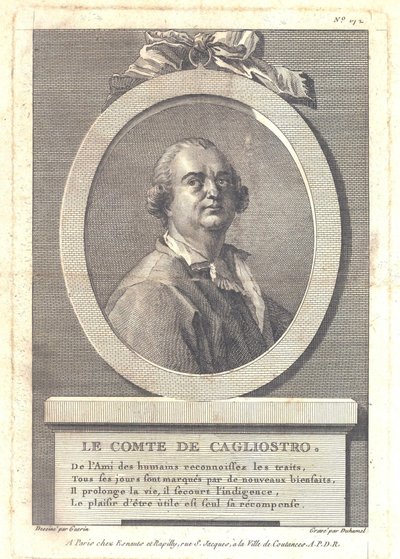 Grev Alessandro di Cagliostro 1743-1795, 1781 av Henri Louis Duhamel du Monceau
