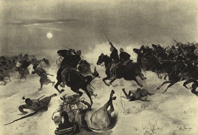 Slaget ved Kassassin, 1882 (gravyr) av Henri Louis Dupray