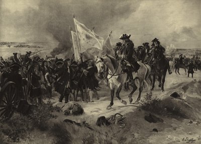 Slaget ved Ramillies, 1706 (gravyr) av Henri Louis Dupray