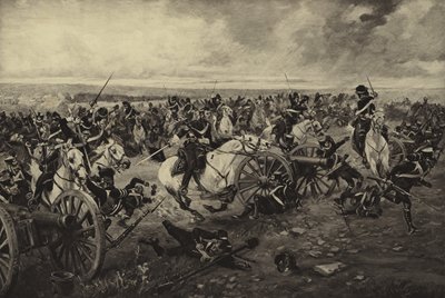 Slaget ved Waterloo, 1815 (gravyr) av Henri Louis Dupray