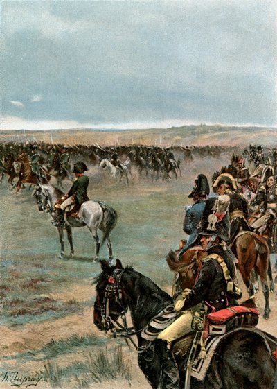Galopperende forbi før keiseren av Henri Louis Dupray