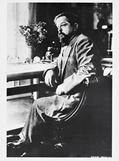 Portrett av den franske komponisten og pianisten Claude Debussy (Saint-Germain-en-Laye av Henri Manuel