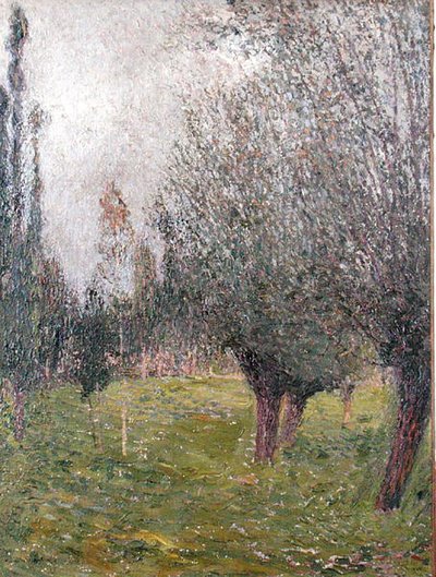 Landskap med trær (olje på lerret) av Henri Martin