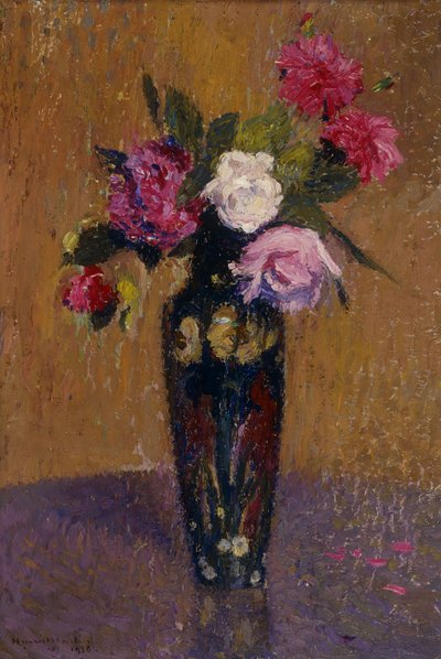 Vase med blomster, 1916 av Henri Martin
