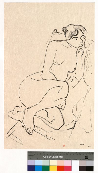 Tankefull figur i en klappstol av Henri Matisse