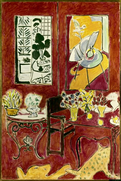 Stort rødt interiør 1948 (olje på lerret) av Henri Matisse
