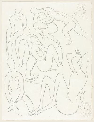En fauns ettermiddag: Faunen II, plate seksten fra Mallarmés dikt av Henri Matisse