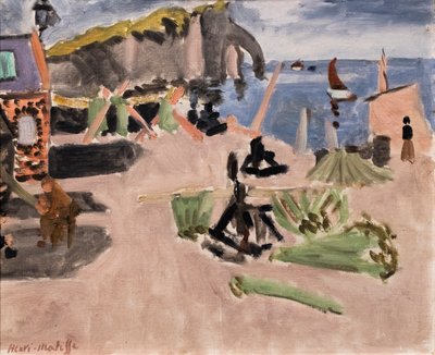 Aval-klippen og hytta av Henri Matisse