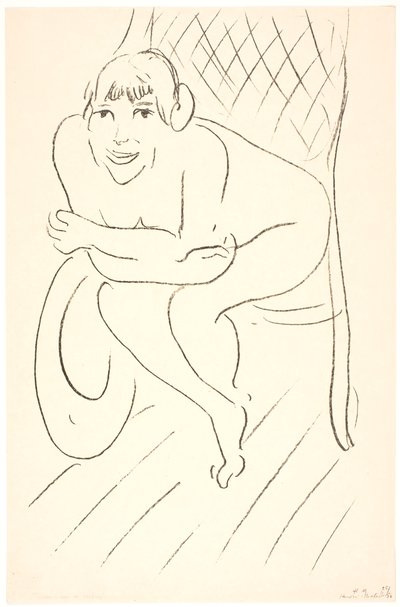 Naken kvinne i gyngestol av Henri Matisse