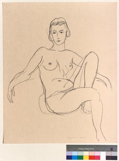 Sittende naken med utstrakte armer av Henri Matisse