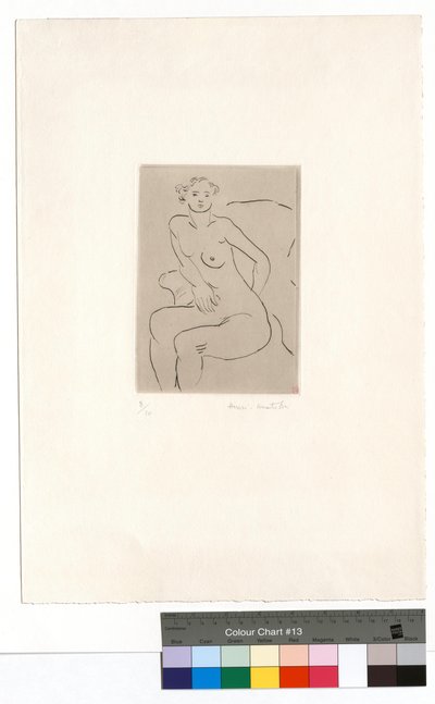 Naken i en lenestol, venstre hånd av Henri Matisse