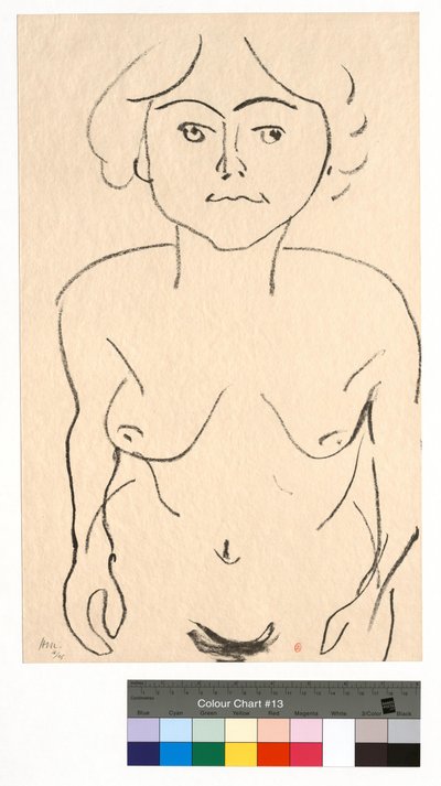 Nakenfigur forfra, sett ovenfra av Henri Matisse
