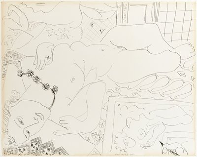 Naken i studioet av Henri Matisse